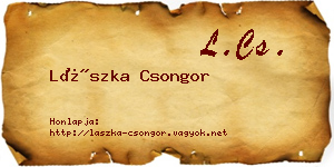 Lászka Csongor névjegykártya