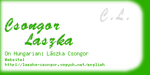 csongor laszka business card