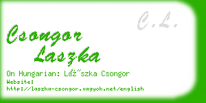 csongor laszka business card